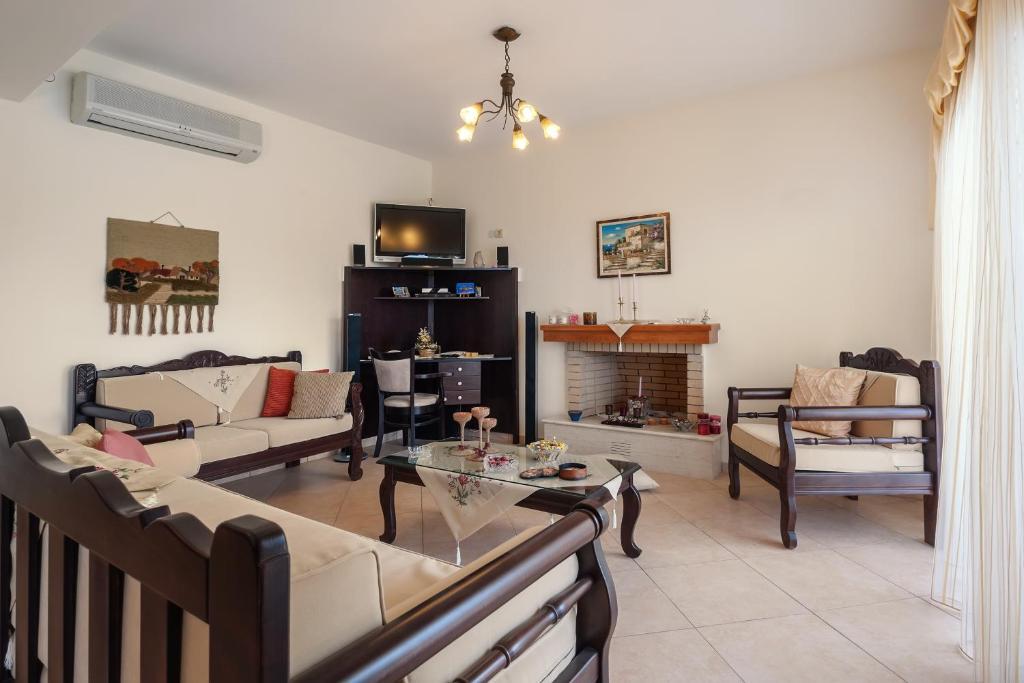 Triopetra Luxury Villas Fournou Lago Bilik gambar